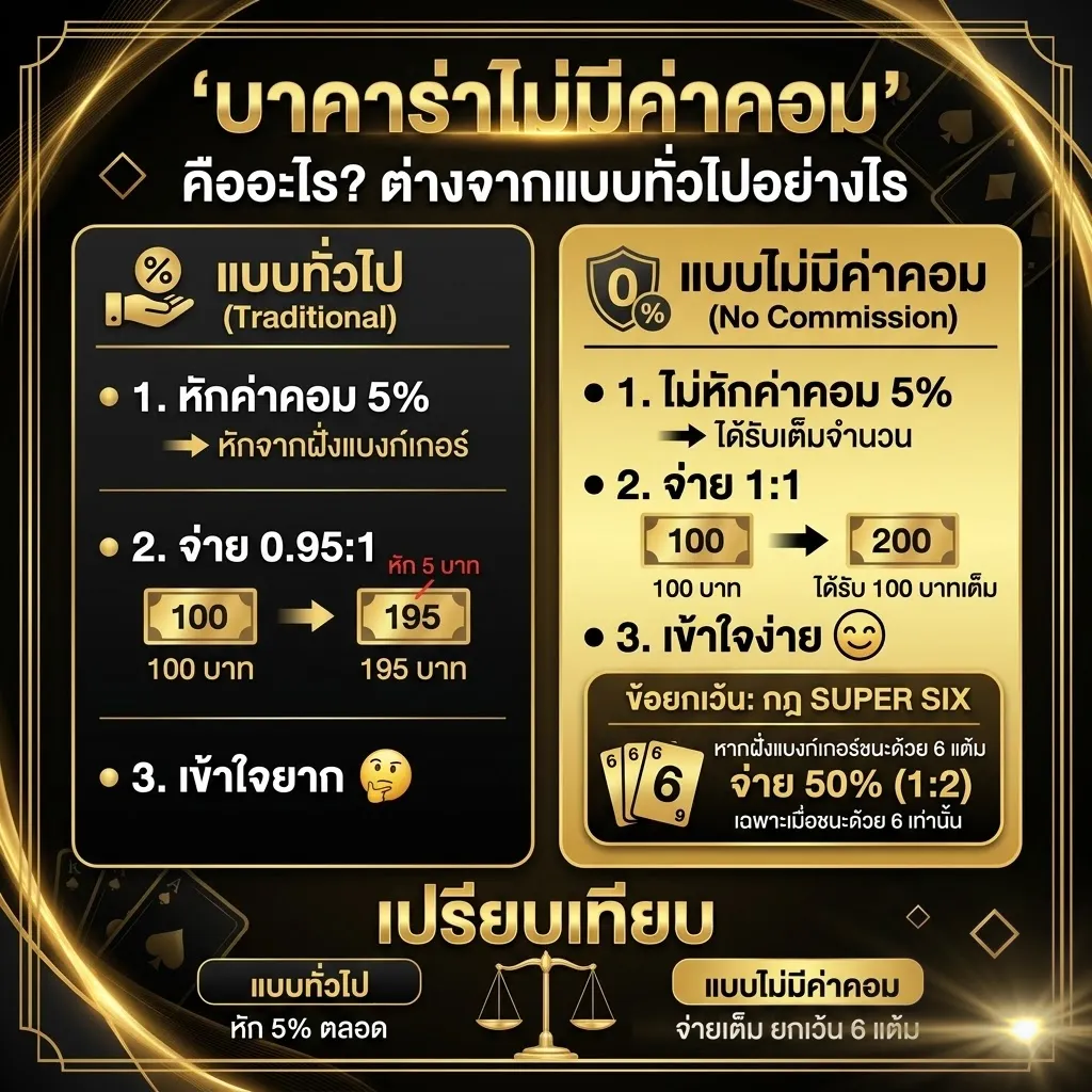 บาคาร่าไม่มีค่าคอม